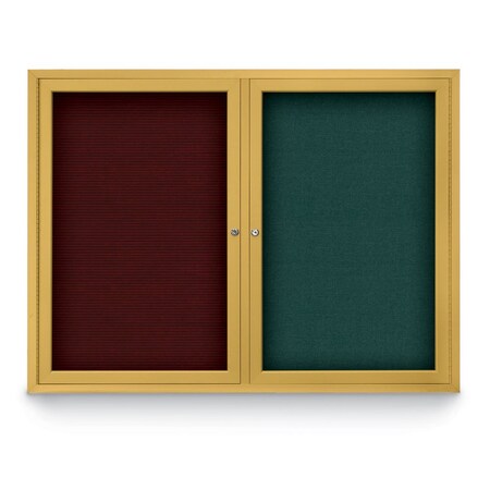 United Visual Products Corkboard, Black/Bronze, 72" x 36" UV407-BRONZE-BLACK